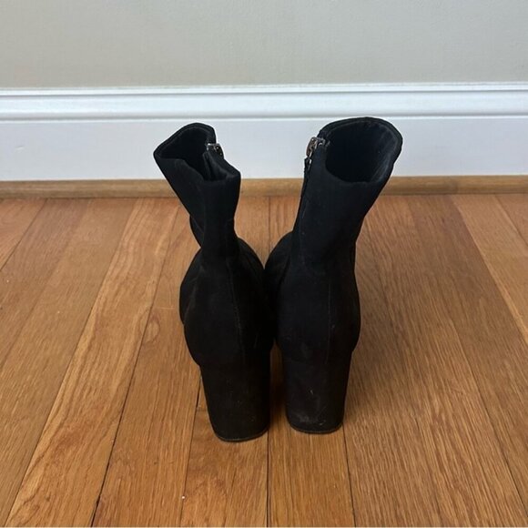 Qupid Black Faux Suede Heel Ankle Malone Boots Booties Women’s Size 8 - Picture 5 of 9